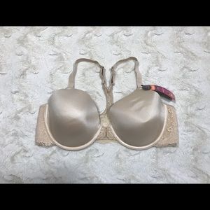 NWT Maidenform Racerback Front Closure Bra Nude
